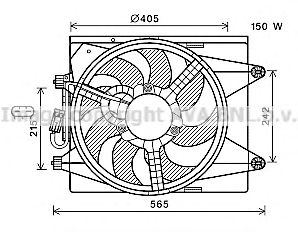 AVA QUALITY COOLING lc7502 -  Вентилятор, охлаждение двигателя